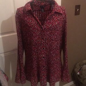 East 5th sz 2x Gorgeous Blouse in pink and black